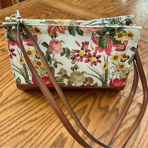 GAL Multi-Color Floral Crossbody/Shoulder Handbag